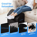 Foot Rest for Under Desk with 3 Heights, Foot Stool, Dark Grey Dark Gray
