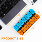 Extra Large Weekly Pill Organizer and AM/PM Medication Dispenser