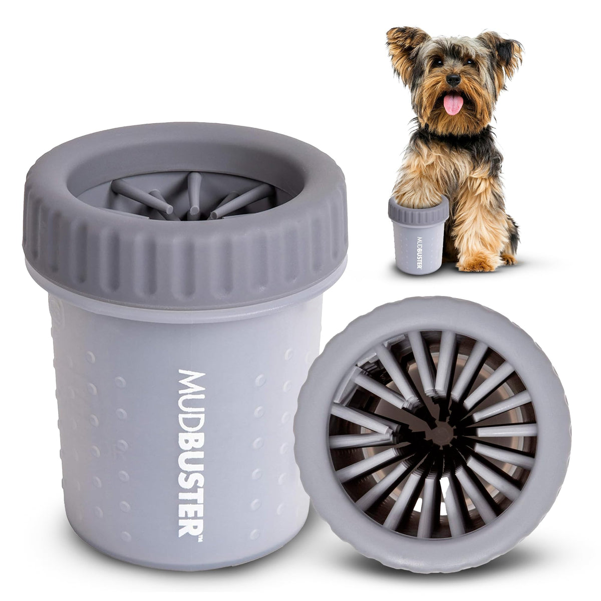 Dexas MudBuster Large Dog Paw Cleaner, Blue, Fits 2.5"-3.5" Wide Paws,...
