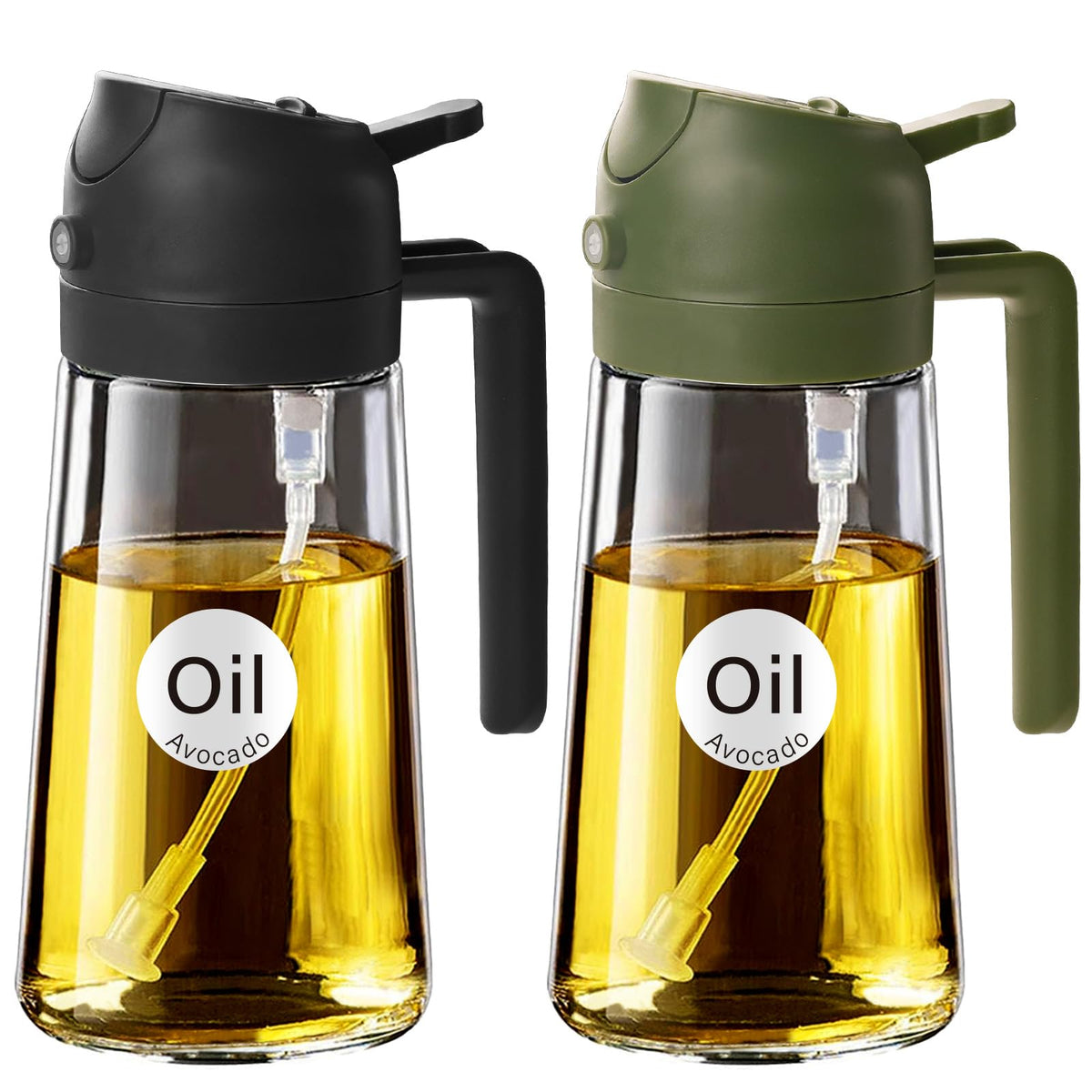 YARRAMATE Olive Oil Dispenser, 2 in 1 Sprayer for Cooking, 16oz/470ml...