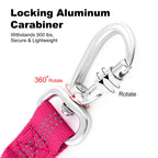 Dog Seat Belt for Car, Car Harness with Locking Aluminum Hook Purple