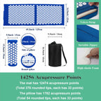 Acupressure Mat and Pillow Set with Carry Bag