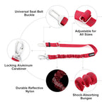 Dog Seat Belt for Car, Car Harness with Locking Aluminum Hook Purple