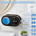 Automatic Soap Dispenser, 320ML Touchless Smart Hand Soap Dispenser, 5 Adjustable Soap Levels, Rechargeable Wall Mounted Electric Foam Soap Dispenser for Bathroom Kitchen Office (Black) Black