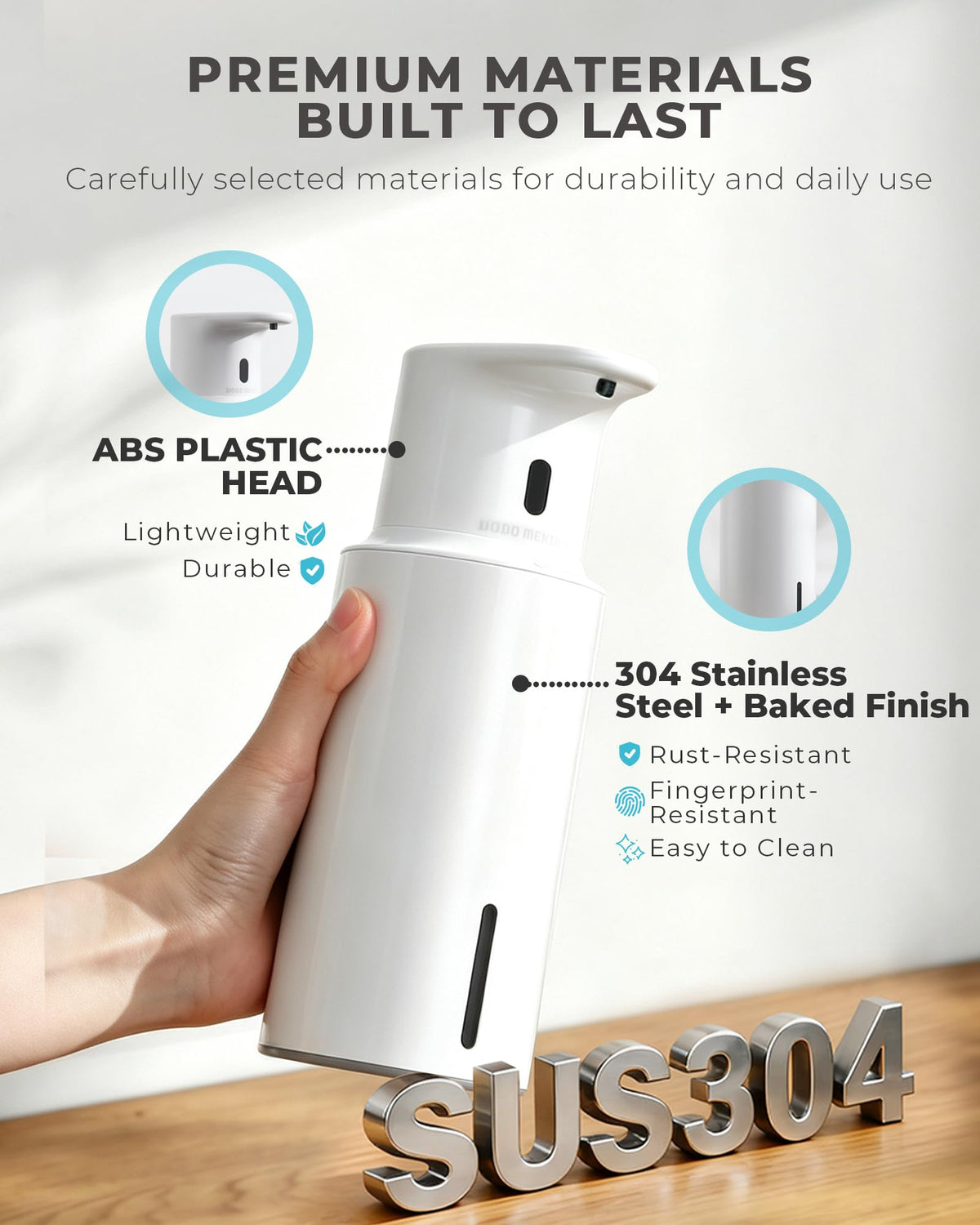Automatic Liquid Soap Dispenser, Touchless, Rechargeable Stainless Steel