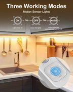 Motion Sensor Led Light Strip - Under Cabinet Lighting with Power Adapter Cold White 16.4ft
