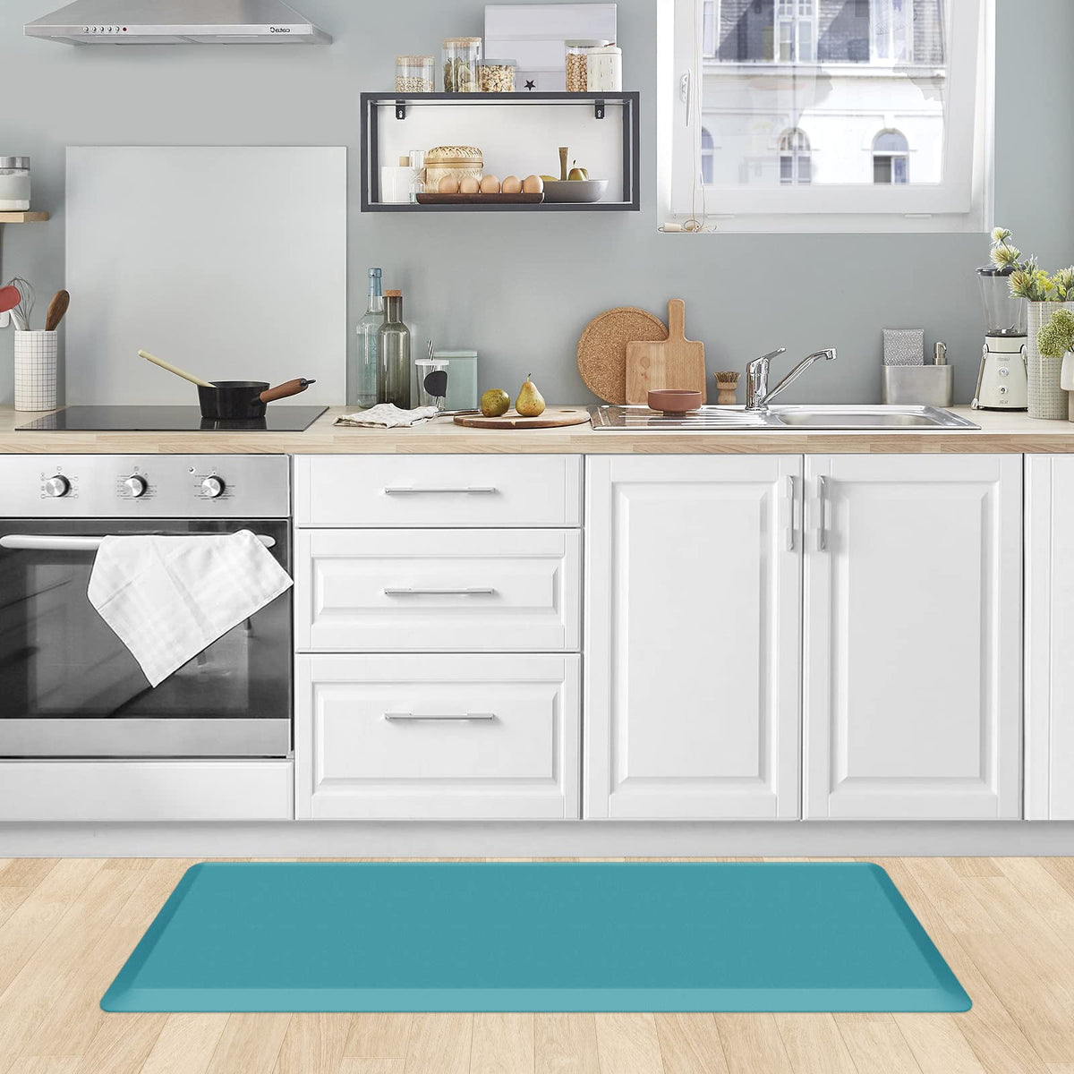 Kitchen Mat Cushioned Anti Fatigue Rug Standing and Comfort Floor Mats Chocolate 39"L x 17.3"W x 0.5"Th