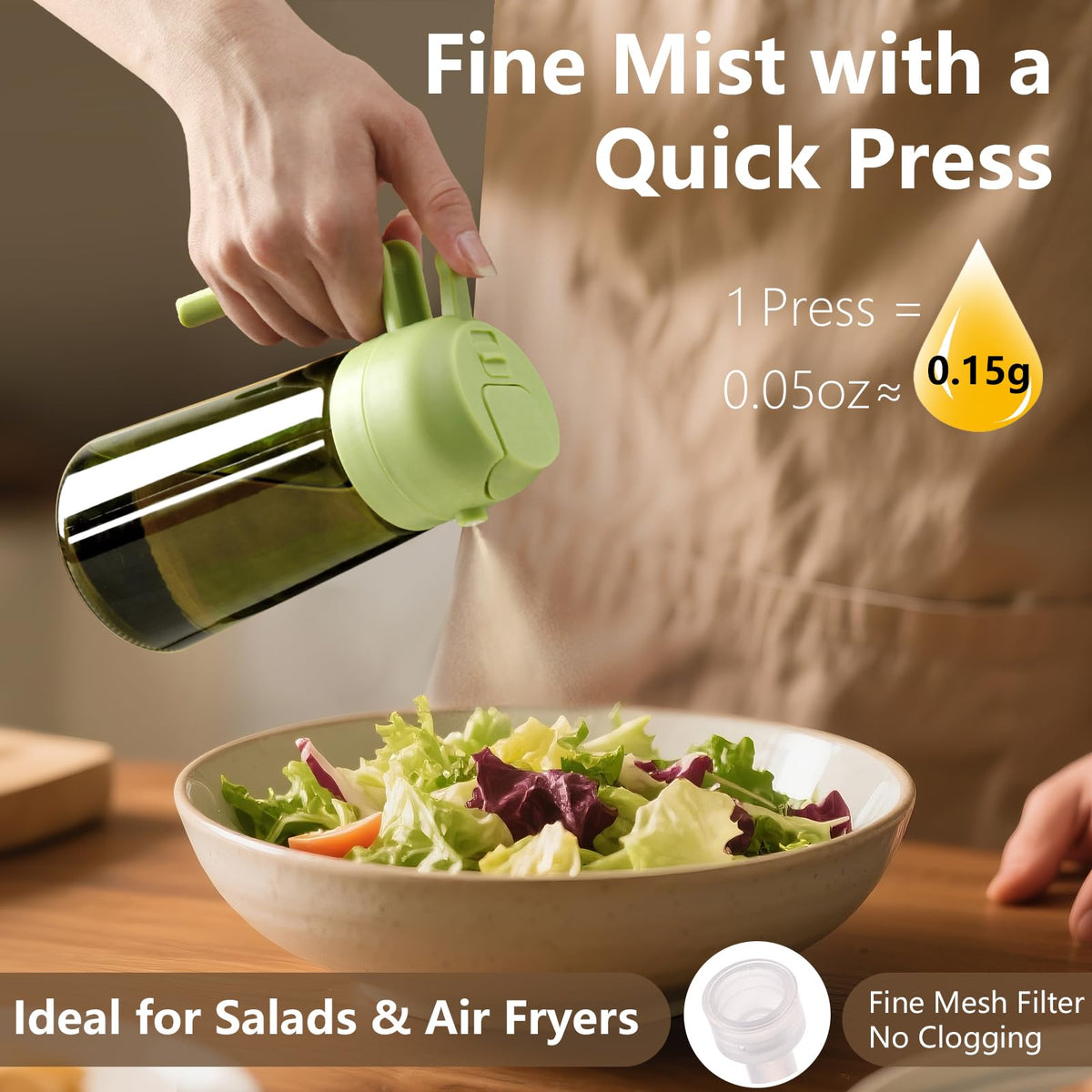 SWEET VIEW 2PCS Olive Oil Dispenser and Sprayer