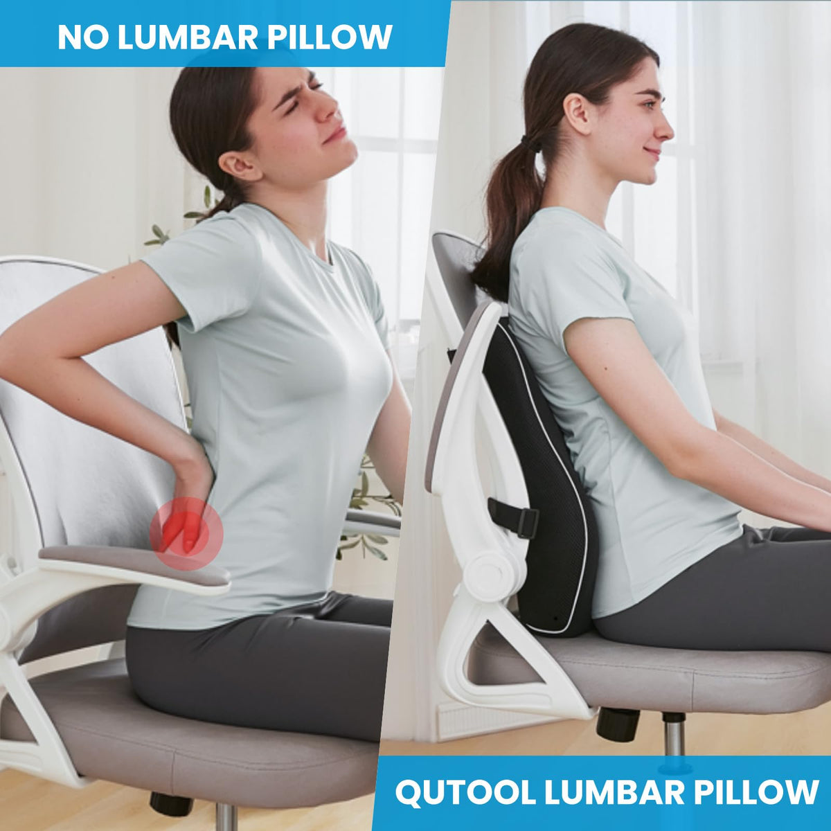 Lumbar Support Pillow for Office Chair, Home Essentials,Gifts for...