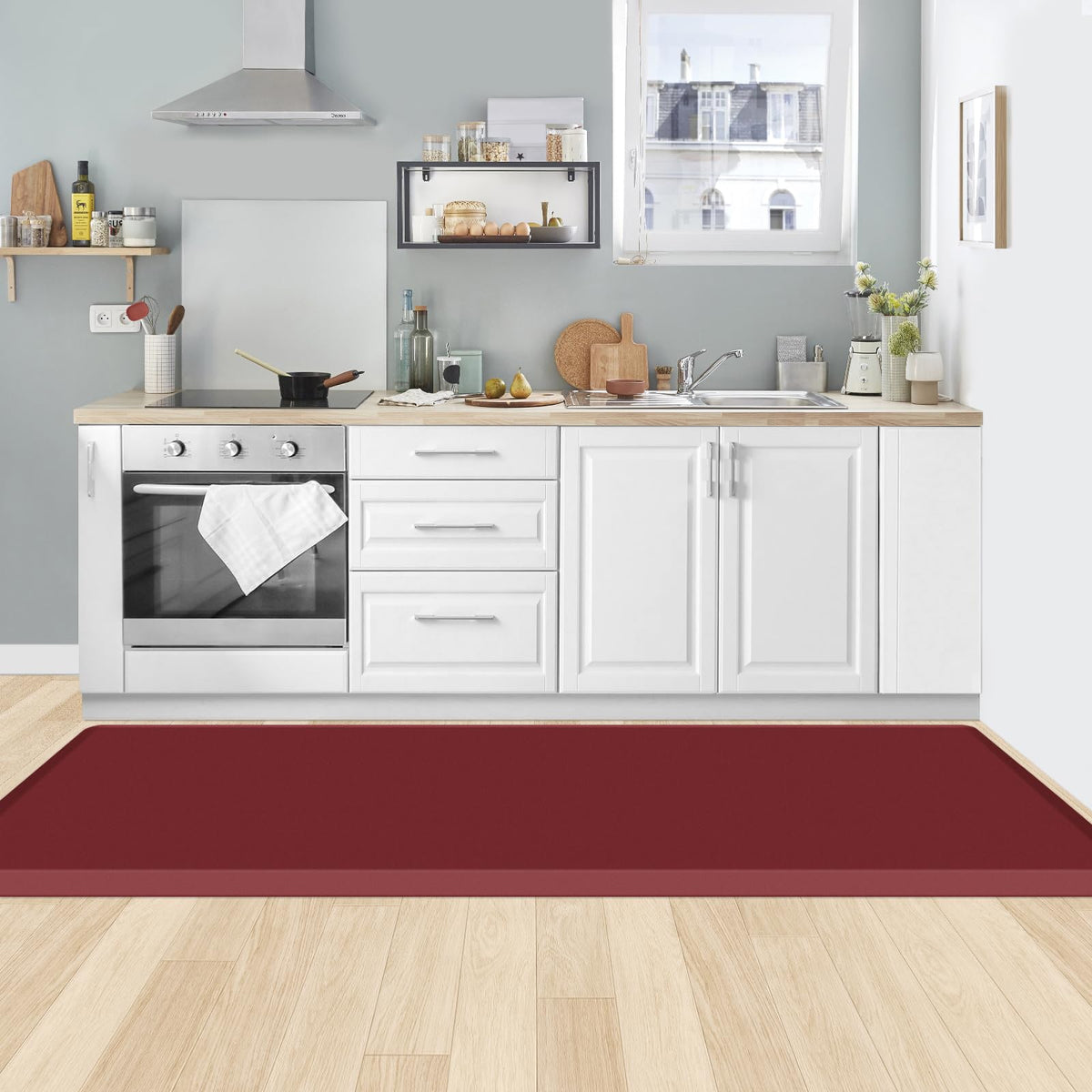 Kitchen Mat Cushioned Anti Fatigue Rug Standing and Comfort Floor Mats Chocolate 39"L x 17.3"W x 0.5"Th