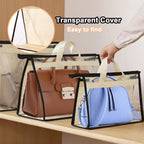9 Pack Dust Bags for Handbags,Clear Purse Storage Organizer for Closet