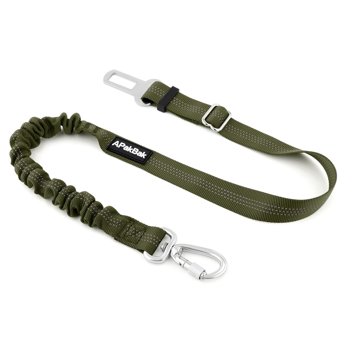 Dog Seat Belt for Car, Car Harness with Locking Aluminum Hook Gray