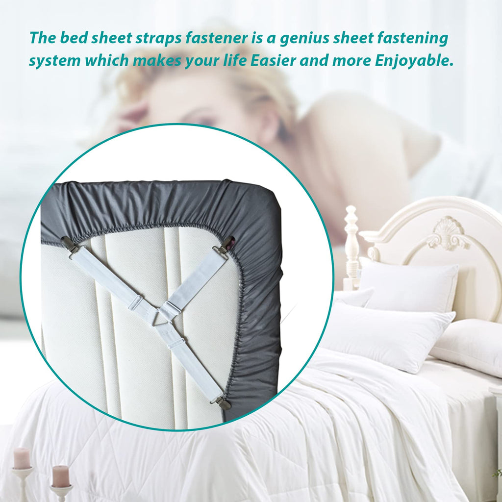 RayTour Bed Sheet Holder Straps Keepers Bedsheet Holders Fasteners 2...