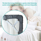 RayTour Bed Sheet Holder Straps Sheet Keepers Bedsheet Holders Fasteners 2 Sets 2 Sets - 8 Straps