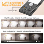 Gritin 14.7inch Under Cabinet Lighting Rechargeable 2 Pack Silver 14.7 inch