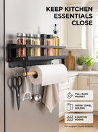 Deloban Magnetic Spice Rack for Refrigerator Fridge Side Organizer