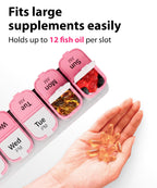 Large Weekly Pill Organizer and Medication Dispenser