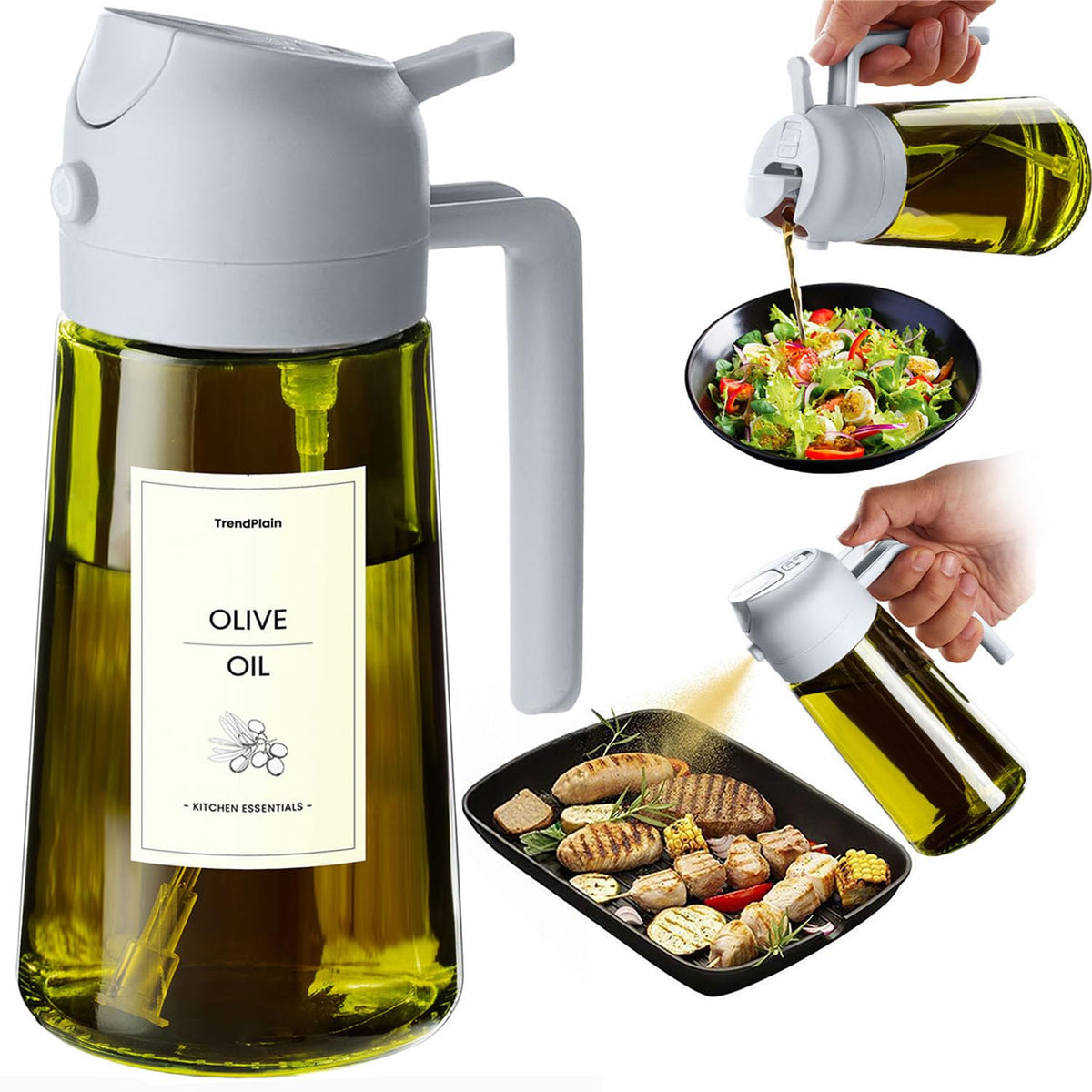 TrendPlain - Original 16oz/470ml Olive Oil Dispenser Bottle for Kitchen...