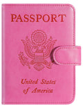 Passport Holder Cover Wallet RFID Blocking, Travel Essentials Pink Passport Covers