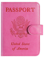 Passport Holder Cover Wallet RFID Blocking, Travel Essentials Pink Passport Covers