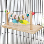 Hypeety Hamster Toys Wooden Maze Tunnel Toy with Plastic Cover for Hamster
