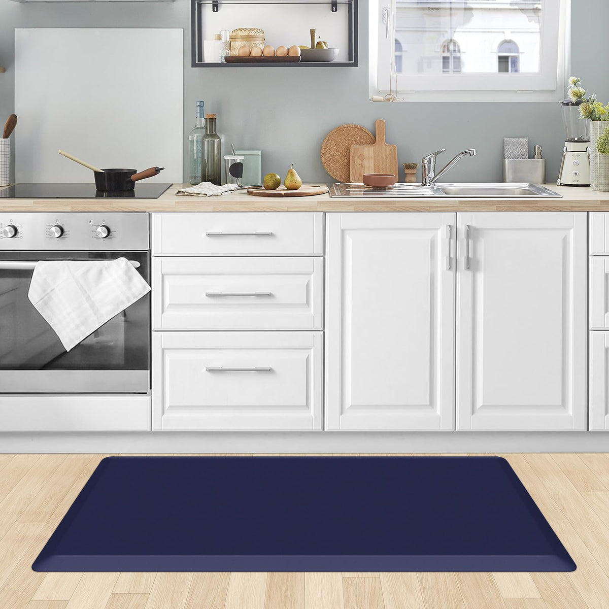 Kitchen Mat Cushioned Anti Fatigue Rug Standing and Comfort Floor Mats Chocolate 39"L x 17.3"W x 0.5"Th