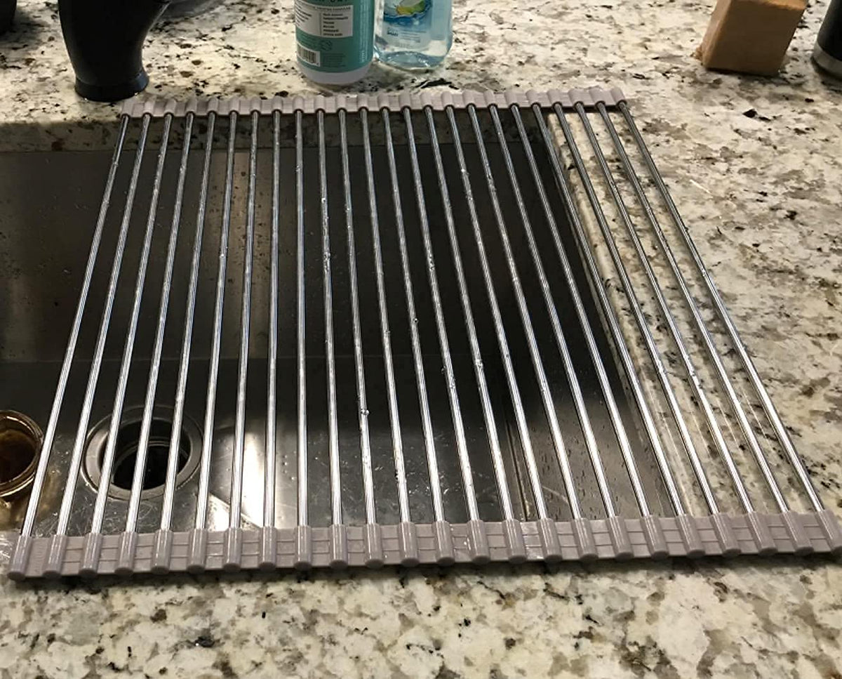 Ahyuan Roll up Dish Drying Rack Over The Sink Kitchen Drying...