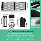 Acupressure Mat and Pillow Set with Carry Bag