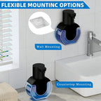 Automatic Soap Dispenser Touchless,Rechargeable Foaming Soap Dispenser,15oz/420ml Smart Hand Soap Dispensers,4-Level Adjustable,Wall Mount for Bathroom Kitchen Dish Soap,Hands-Free (Black) Black Foam