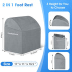 Foot Rest for Under Desk with 3 Heights, Foot Stool, Dark Grey Dark Gray