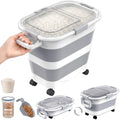 30 Lbs Rice Container, Collapsible Dog Food Storage Container 30 lbs