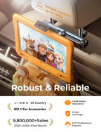 LISEN iPad Holder for Car Tablet Mount, 4 in 1 Adjust Arm Back Seat Stand 4.7-11.5“ Device