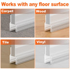 Door Draft Stopper, Door Sweep for Bottom of Door, Weather Stripping Door Seal Gap Filler Bottom Blocker Soundproofing Cold Air Insulation Save Energy Install Quickly Easily (Black, 39‘’) 39‘’ Black