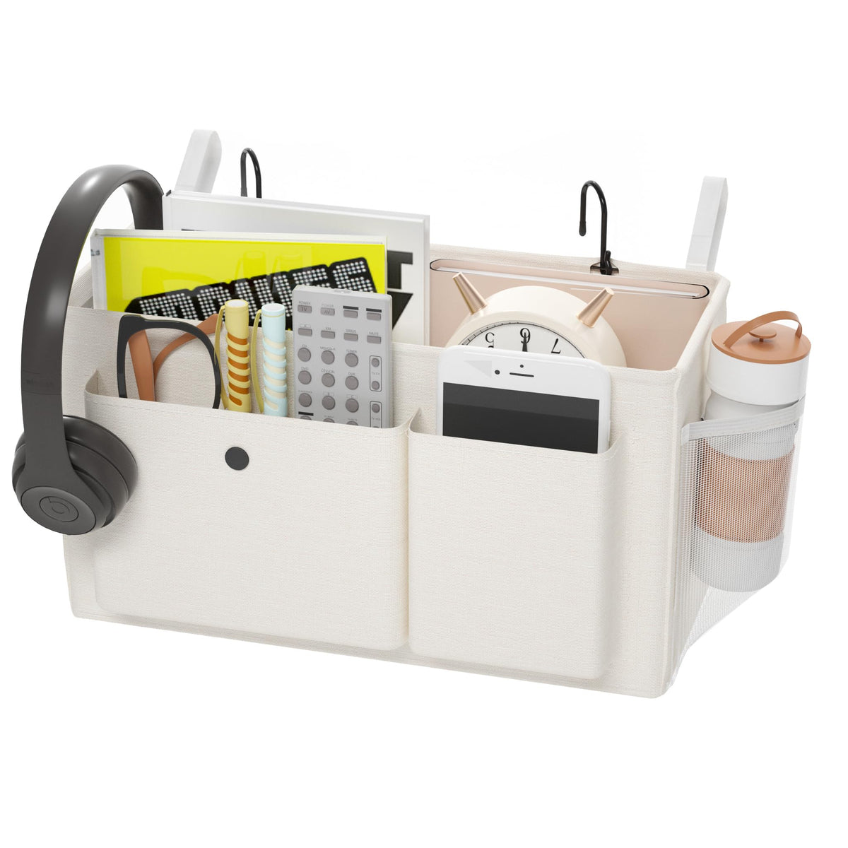 Bedside Caddy Bedside Storage Hanging Organizer for Bunk Dorm Bed Rail New Pink
