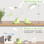 10W Wireless Charging LED Desk Lamp with Clock, Light Black