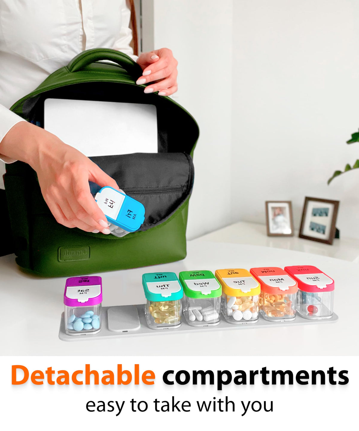 Large Weekly Pill Organizer and Medication Dispenser