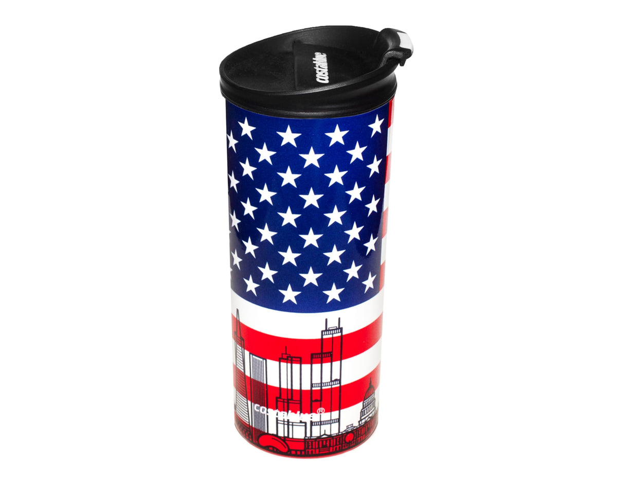 Travel Coffee Mug - 16 Oz. Stainless Steel Insulated Coffee Mug, Leak Proof Tumbler w/Dishwasher Safe Lid, Double Wall Travel Coffee Cup, Reusable Insulated Tumbler for Hot & Cold Beverages… Agata Grey Lid