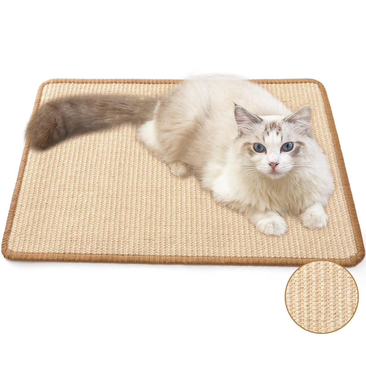 FUKUMARU 2 Packs Cat Scratching Mat, 23.6 x 15.7 Inch Scratcher Pad