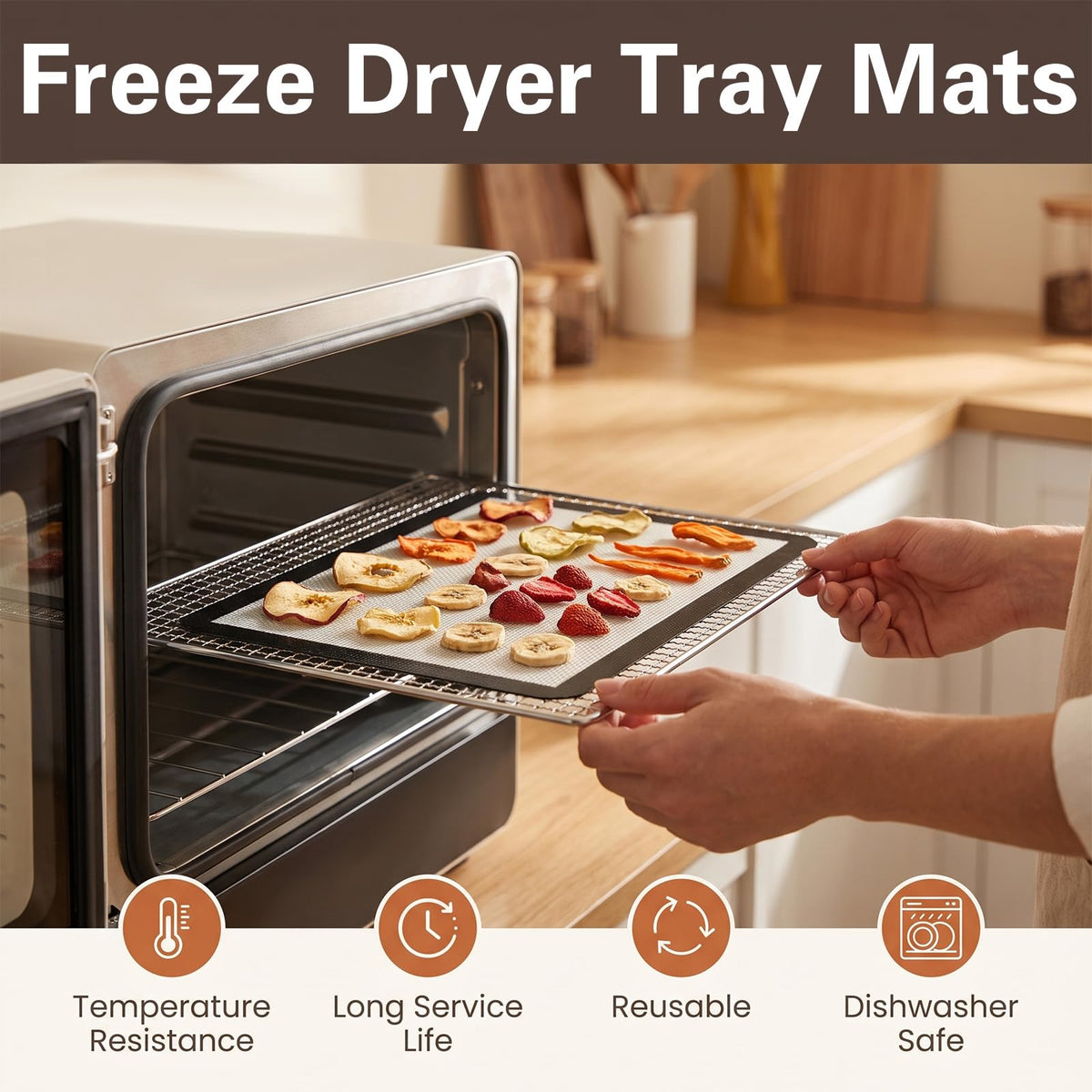 10 Pcs Reusable Baking Sheet Mat, Silicone Baking Mats for Oven, Black