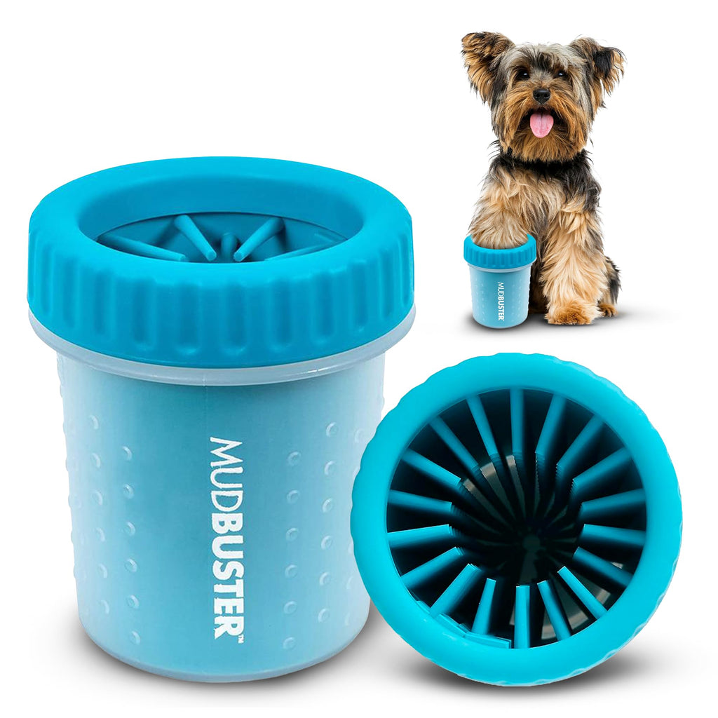 Dexas MudBuster Large Dog Paw Cleaner, Blue, Fits 2.5"-3.5" Wide Paws,...