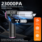 Handheld Vacuum Cleaner Cordless, 23000Pa Powerful Car Mini Vacuum Cleaner, Rechargeable Portable Lightweight dust Catcher for Home Car Carpet Stairs Pet Hair Deep Cleaning（Black-Gold）. Black-gold