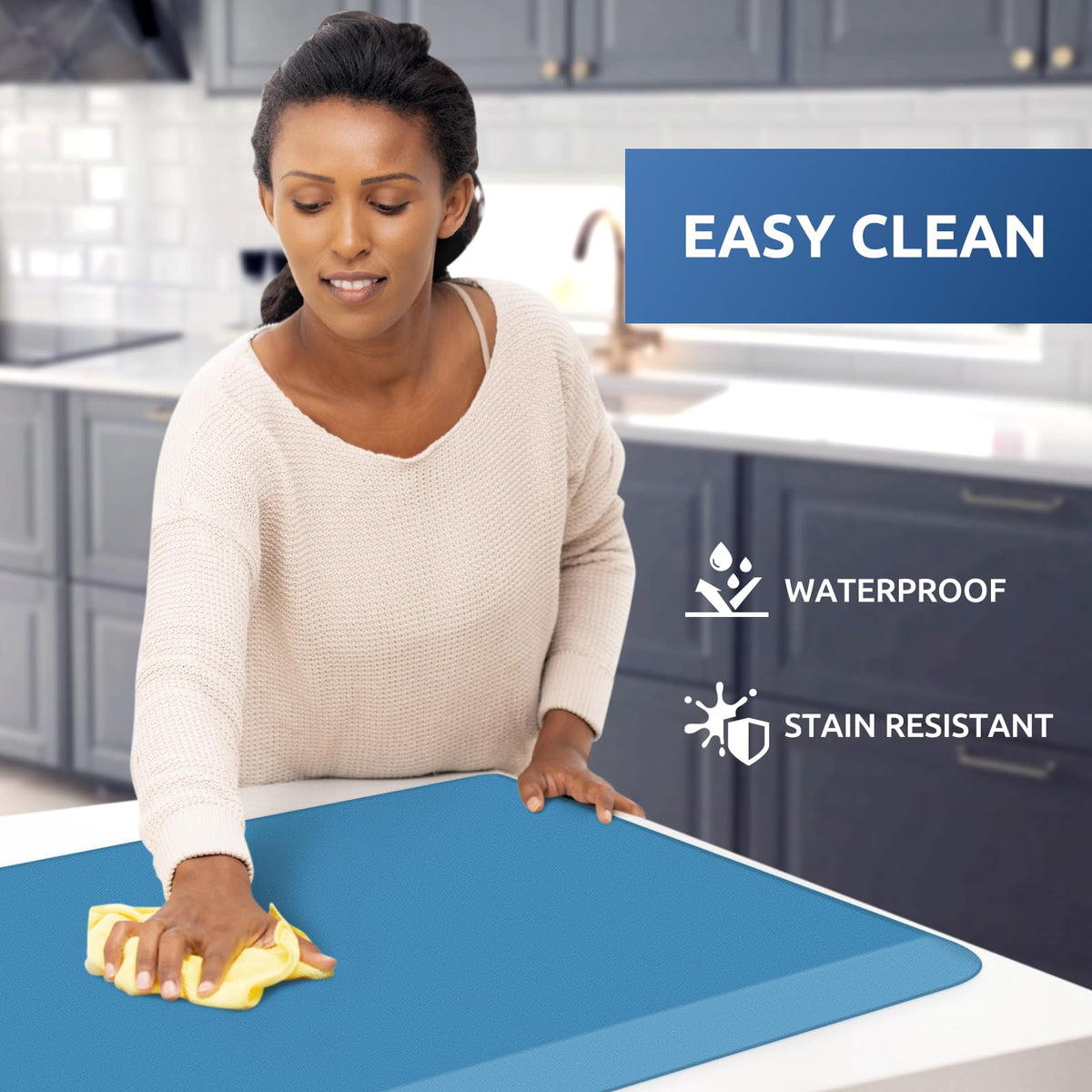 Kitchen Mat Cushioned Anti Fatigue Rug Standing and Comfort Floor Mats Chocolate 39"L x 17.3"W x 0.5"Th