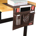 Zafit Bedside Storage Organizer - 6 Pockets, Table Cabinet Caddy for Remotes, Phone, Glasses (Grey) 6 Pockets-Grey