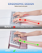 Laborio Computer Keyboard Wrist Rest, Keyboard Riser Stand for Desktop Purple Keyboard Stand With Wrist Rest