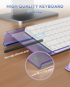 Laborio Computer Keyboard Wrist Rest, Keyboard Riser Stand for Desktop Purple Keyboard Stand With Wrist Rest