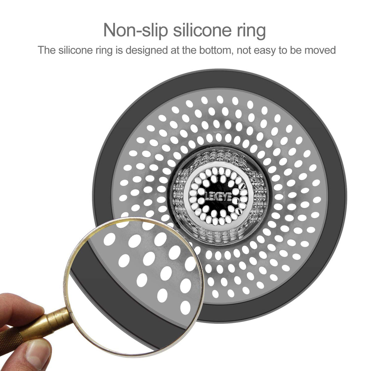 LEKEYE Drain Hair Catcher/Bathtub Shower Trap/Strainer Stainless...