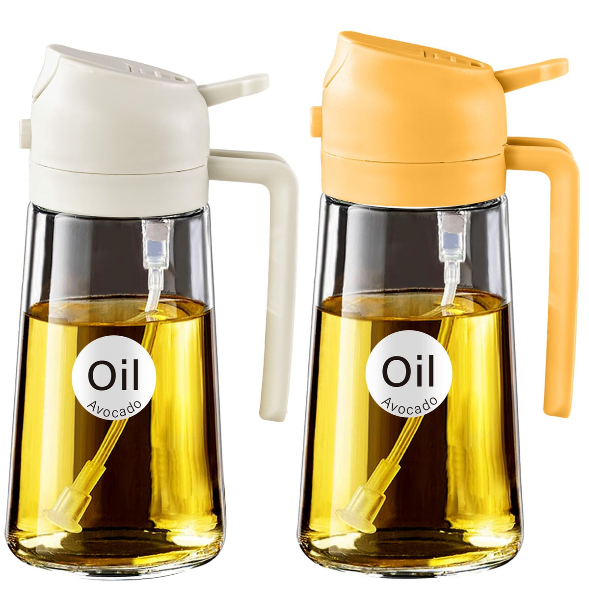 YARRAMATE Olive Oil Dispenser, 2 in 1 Sprayer for Cooking, 16oz/470ml...