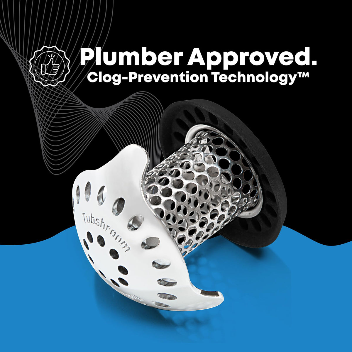 TubShroom Ultra Revolutionary Bath Tub Drain Protector Hair...