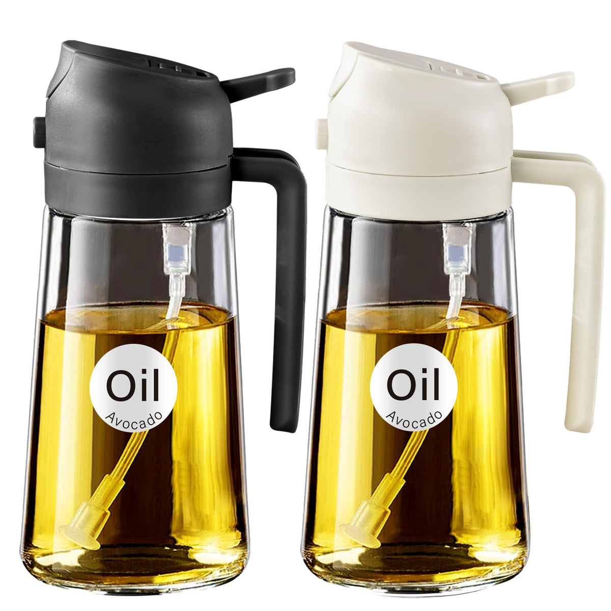YARRAMATE Olive Oil Dispenser, 2 in 1 Sprayer for Cooking, 16oz/470ml...