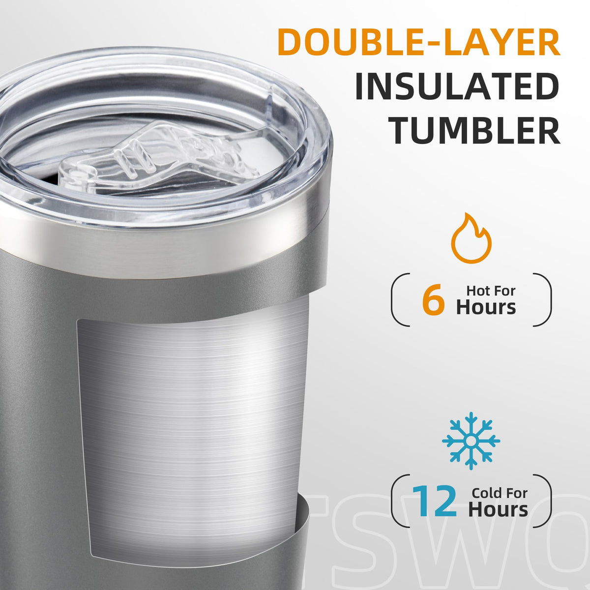 20oz Tumbler Bulk with Lid Stainless Steel Tumblers, 6 Pack